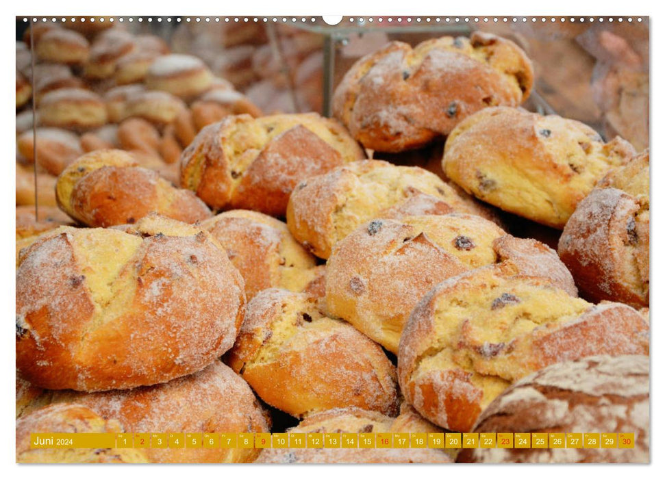 Pain et viennoiseries. Les belles choses de la boulangerie (Calendrier mural CALVENDO Premium 2024) 