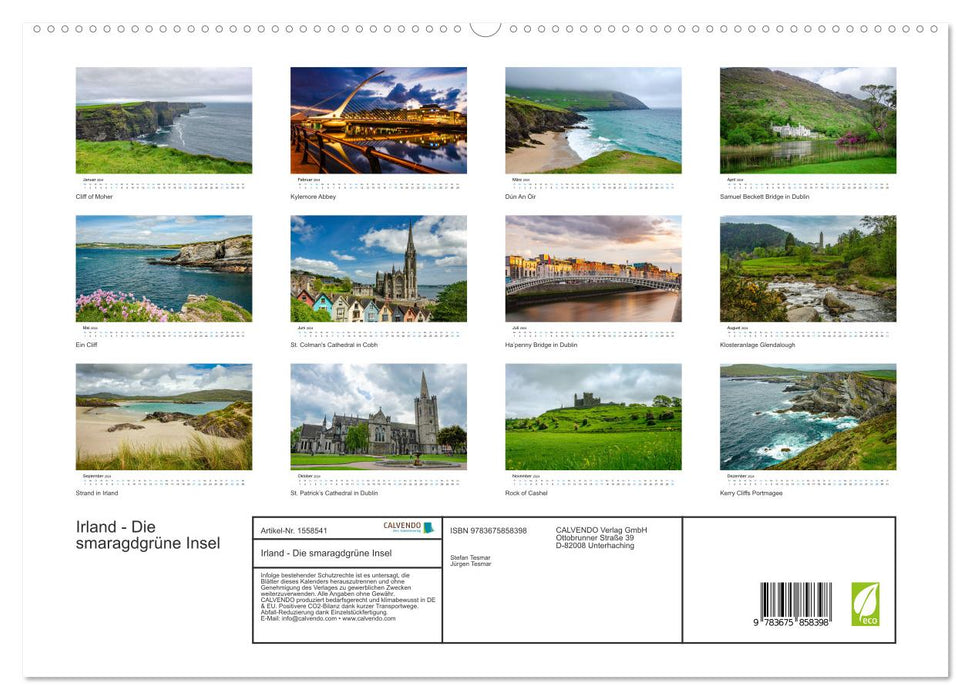 Irland - Die smaragdgrüne Insel (CALVENDO Premium Wandkalender 2024)