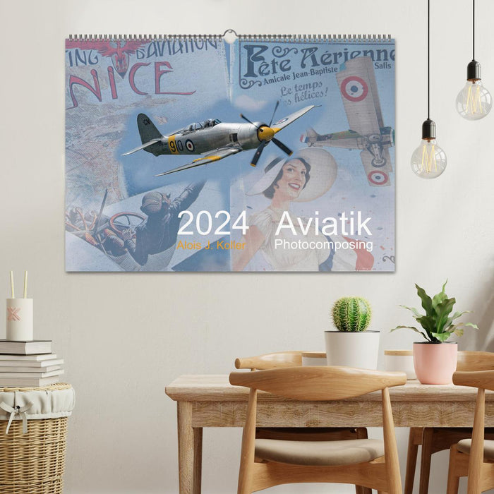 Aviatik Photocomposing 2024 (CALVENDO Wandkalender 2024)