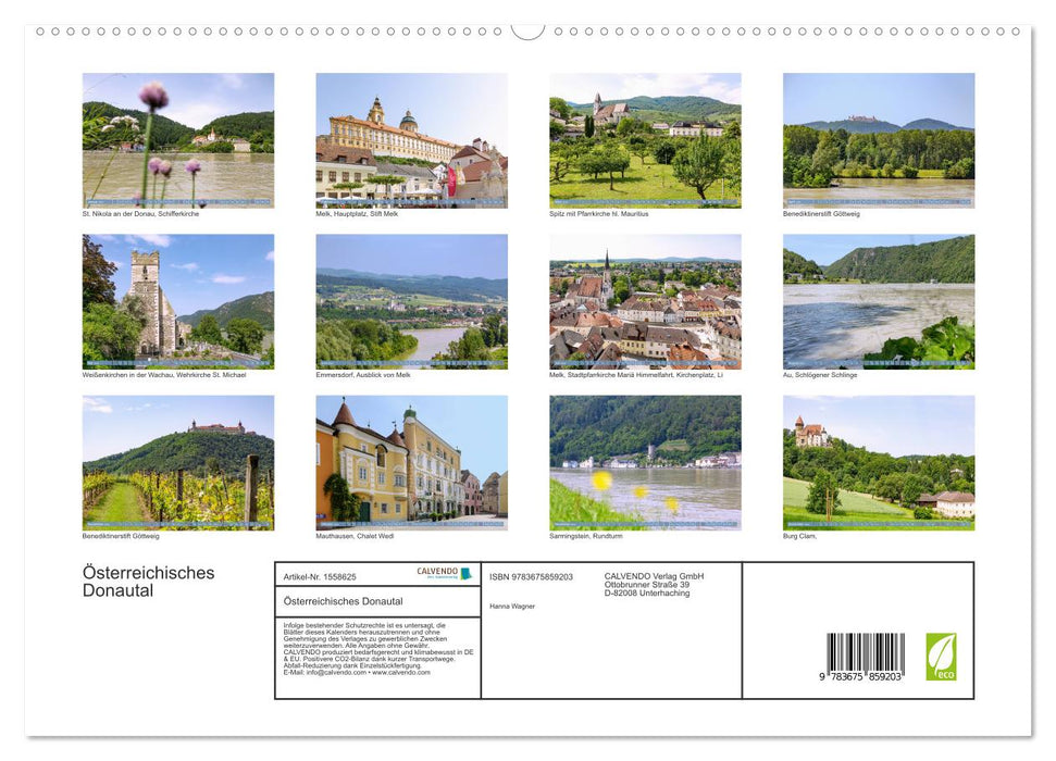 Österreichisches Donautal (CALVENDO Premium Wandkalender 2024)