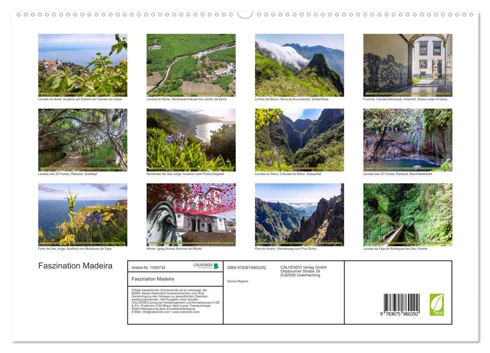Faszination Madeira (CALVENDO Premium Wandkalender 2024)