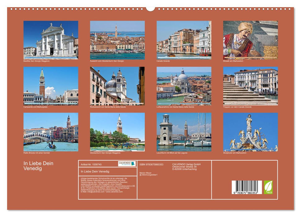 In Liebe Dein Venedig (CALVENDO Premium Wandkalender 2024)