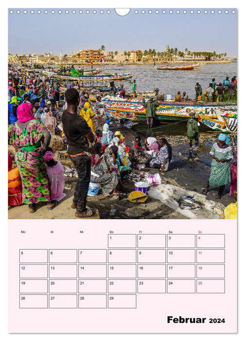 Lebendiges Westafrika - Mauretanien, Senegal, Guinea, Bissau (CALVENDO Wandkalender 2024)