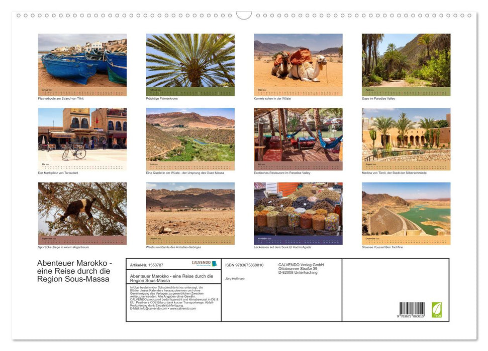 Abenteuer Marokko - eine Reise durch die Region Sous-Massa (CALVENDO Wandkalender 2024)