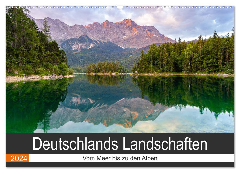 Deutschlands Landschaften - Vom Meer bis zu den Alpen (CALVENDO Wandkalender 2024)