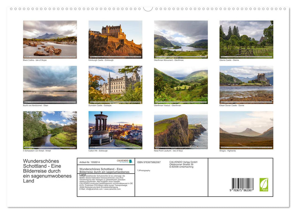 Wunderschönes Schottland - Bilderreise durch ein sagenumwobenes Land (CALVENDO Premium Wandkalender 2024)