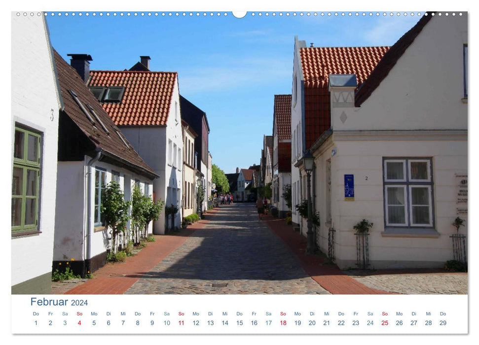 Der Holm 2024. Historische Fischersiedlung in Schleswig (CALVENDO Wandkalender 2024)