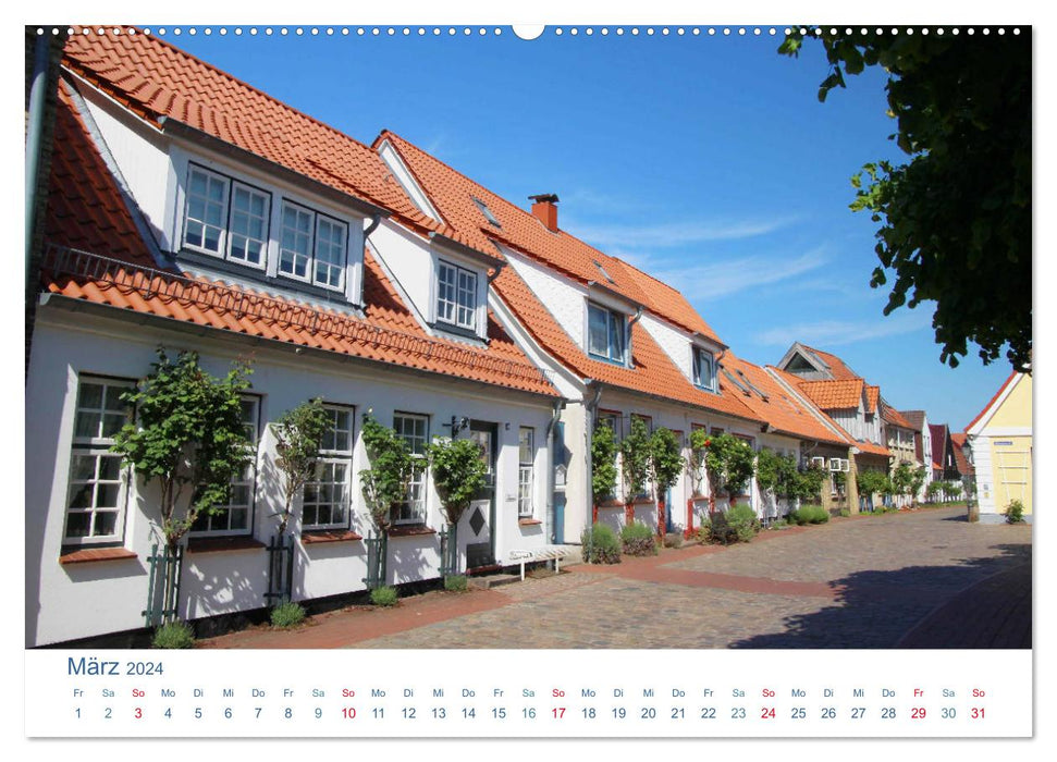 Der Holm 2024. Historische Fischersiedlung in Schleswig (CALVENDO Wandkalender 2024)