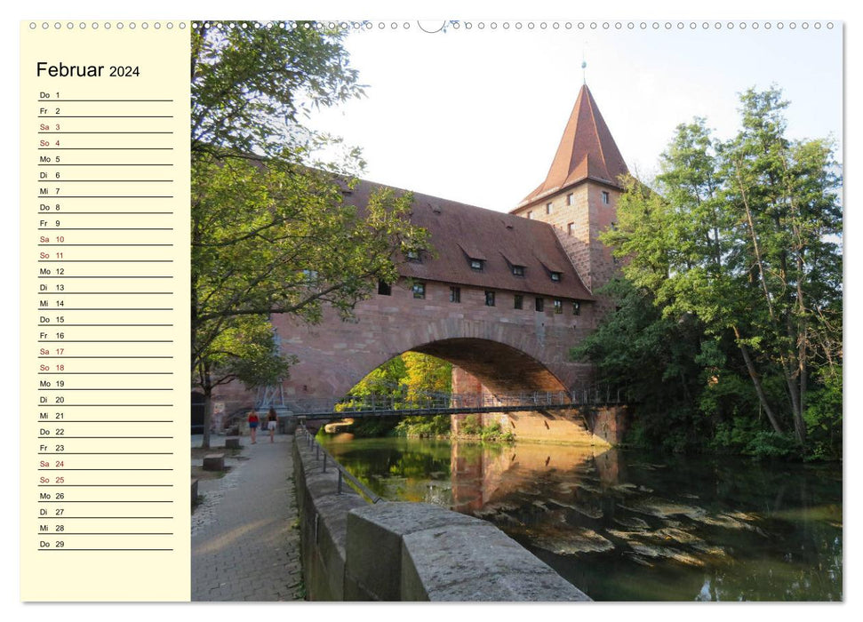 Nürnbergs Altstadt erleben (CALVENDO Wandkalender 2024)