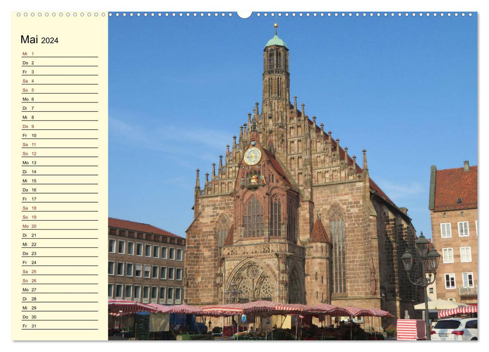 Nürnbergs Altstadt erleben (CALVENDO Wandkalender 2024)