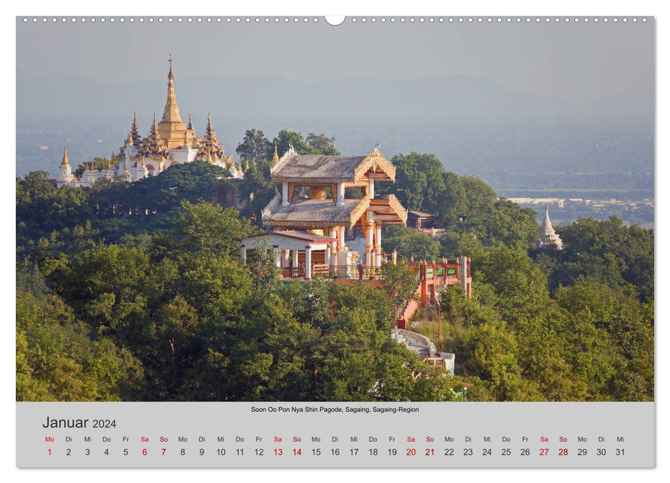 Myanmar 2024 (CALVENDO Premium Wandkalender 2024)