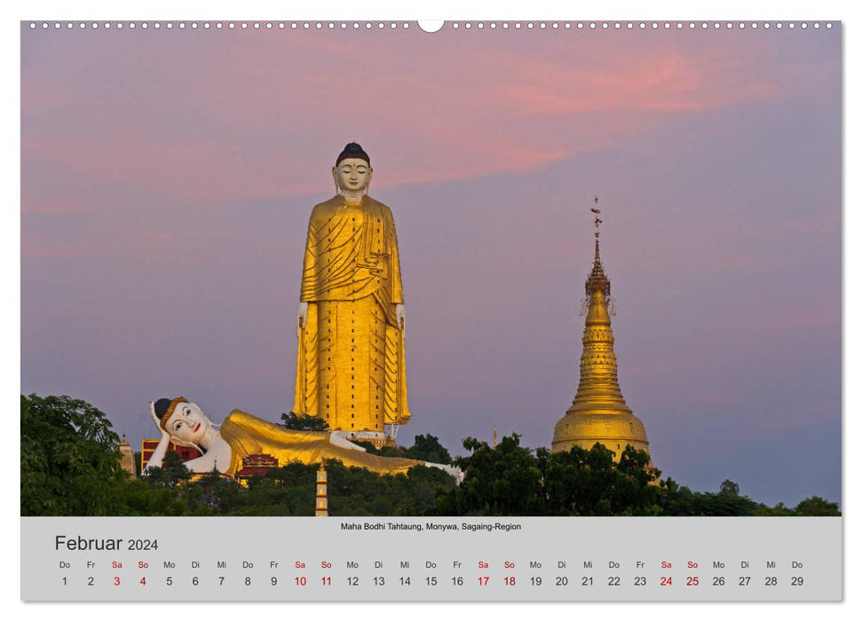 Myanmar 2024 (CALVENDO Premium Wandkalender 2024)