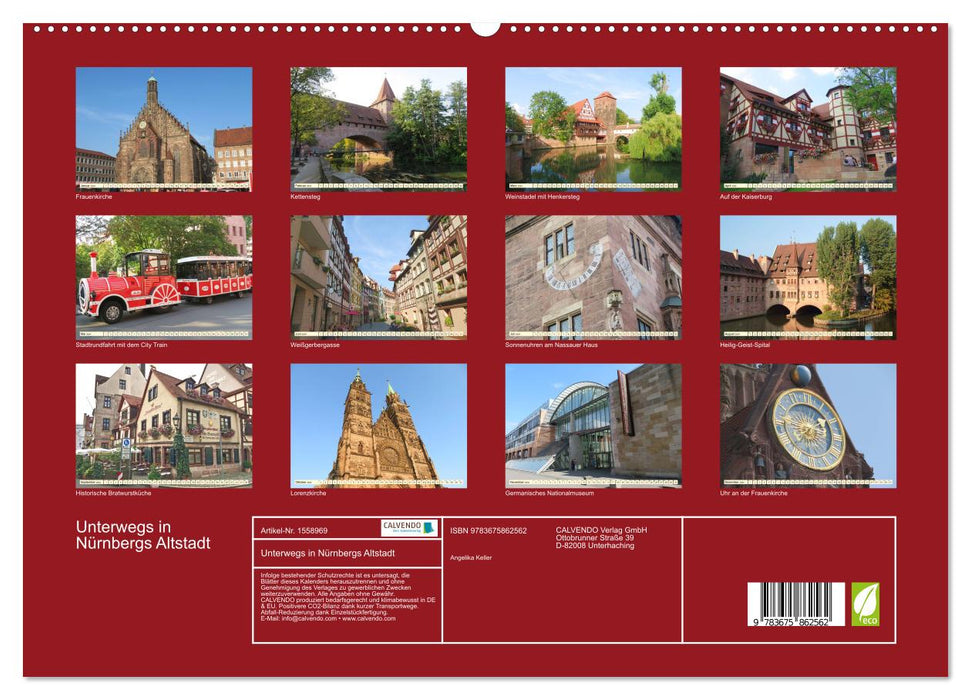 Unterwegs in Nürnbergs Altstadt (CALVENDO Premium Wandkalender 2024)