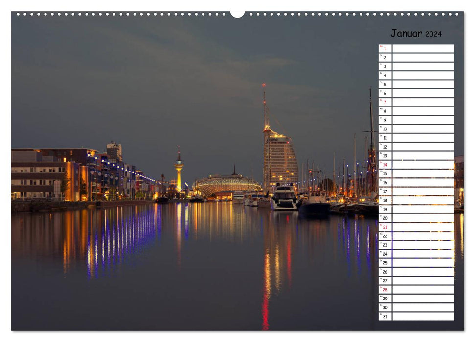 Bremerhaven - Seestadt an der Nordseeküste Geburtstagskalender (CALVENDO Wandkalender 2024)