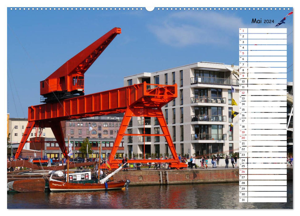 Bremerhaven - Seestadt an der Nordseeküste Geburtstagskalender (CALVENDO Wandkalender 2024)