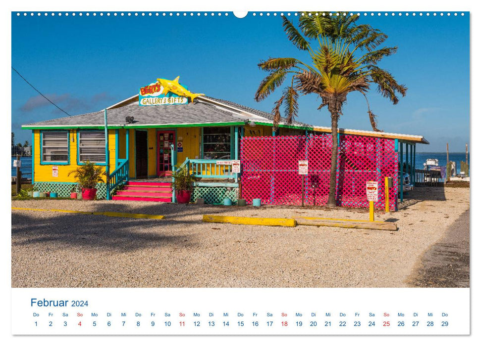 Matlacha - farbenfrohe Insel in Südwest-Florida (CALVENDO Premium Wandkalender 2024)