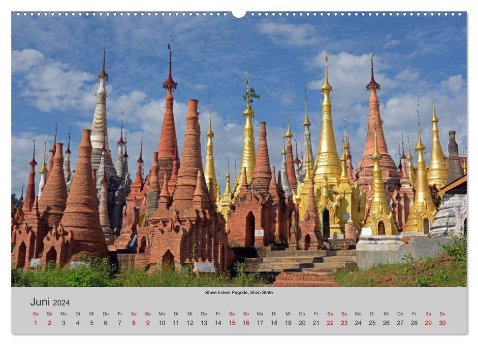 Myanmar 2024 (CALVENDO Wandkalender 2024)