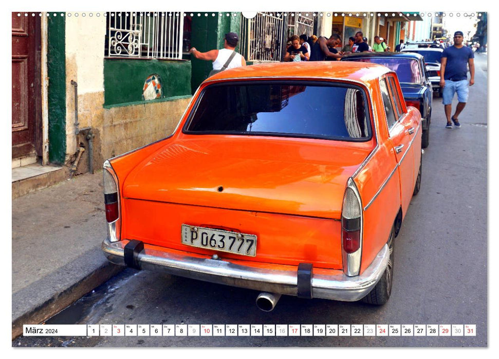 PEUGEOT 404 - Frankreichs Mercedes in Kuba (CALVENDO Premium Wandkalender 2024)