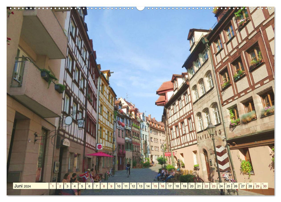 Unterwegs in Nürnbergs Altstadt (CALVENDO Wandkalender 2024)