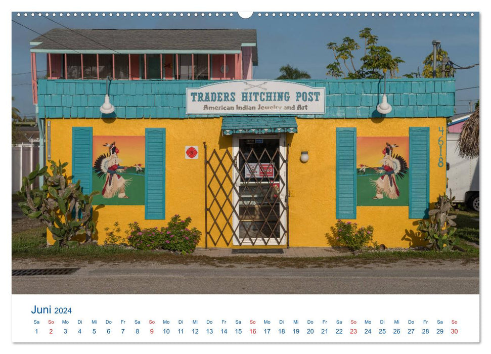 Matlacha - farbenfrohe Insel in Südwest-Florida (CALVENDO Wandkalender 2024)