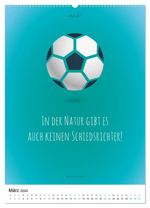 vollgeherzt: Der lustige Zitate-Wandkalender für Fußballfans und Sportbegeisterte! (CALVENDO Wandkalender 2024)