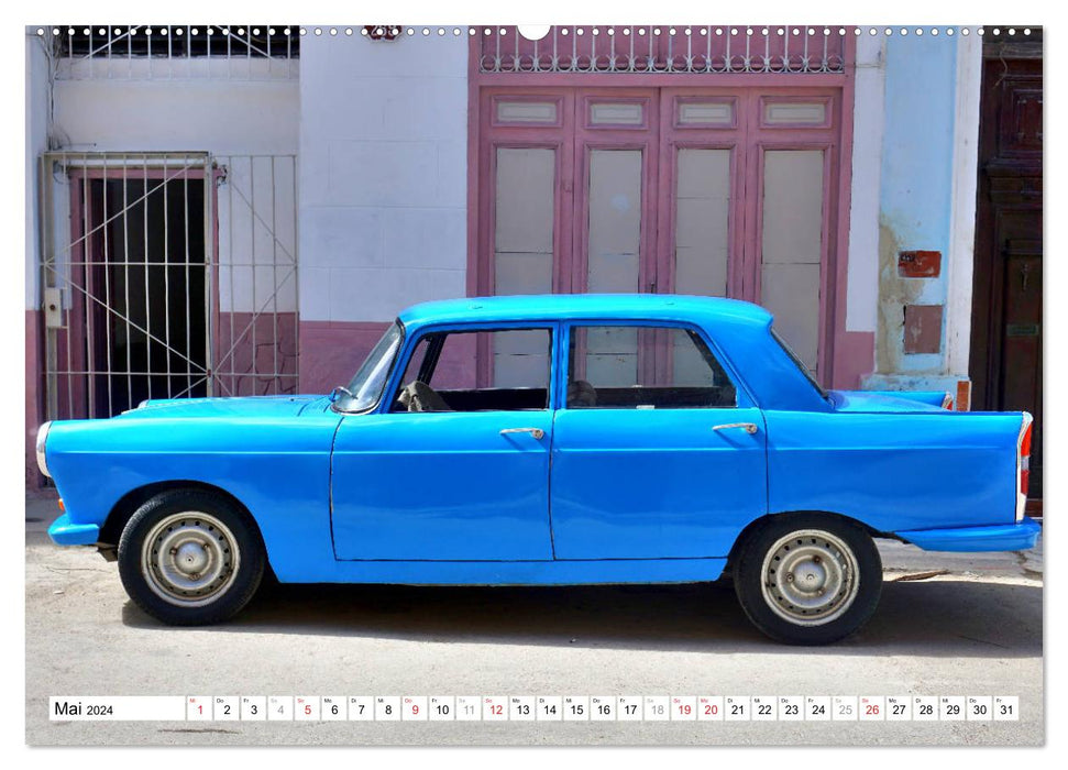 PEUGEOT 404 - Frankreichs Mercedes in Kuba (CALVENDO Wandkalender 2024)