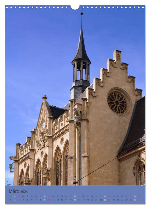 Erfurt - Blitzlichter der historischen Altstadt (CALVENDO Wandkalender 2024)