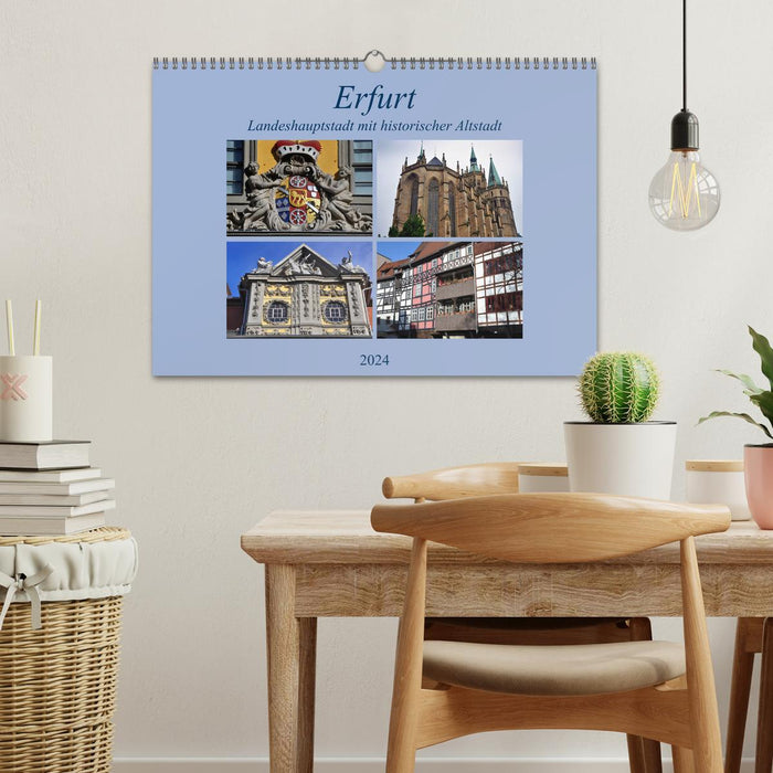 Erfurt - Landeshauptstadt mit historischer Altstadt (CALVENDO Wandkalender 2024)