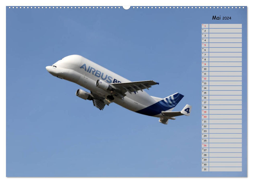 Flugzeuge – Starts und Landeanflüge Geburtstagsplaner (CALVENDO Premium Wandkalender 2024)