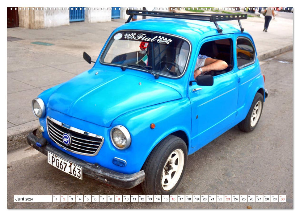 Italian Classics - FIAT-Legenden in Kuba (CALVENDO Premium Wandkalender 2024)