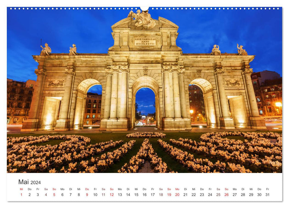 Nächtliche Streifzüge durch Europas Hauptstädte (CALVENDO Premium Wandkalender 2024)
