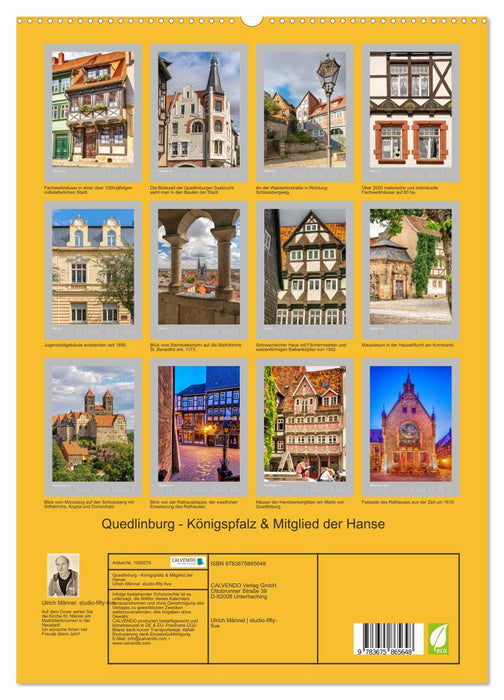 Quedlinburg - Königspfalz & Mitglied der Hanse (CALVENDO Premium Wandkalender 2024)