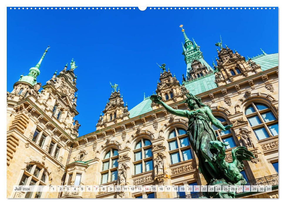 Hamburg - eine Bilderreise durch die Hansestadt (CALVENDO Premium Wandkalender 2024)