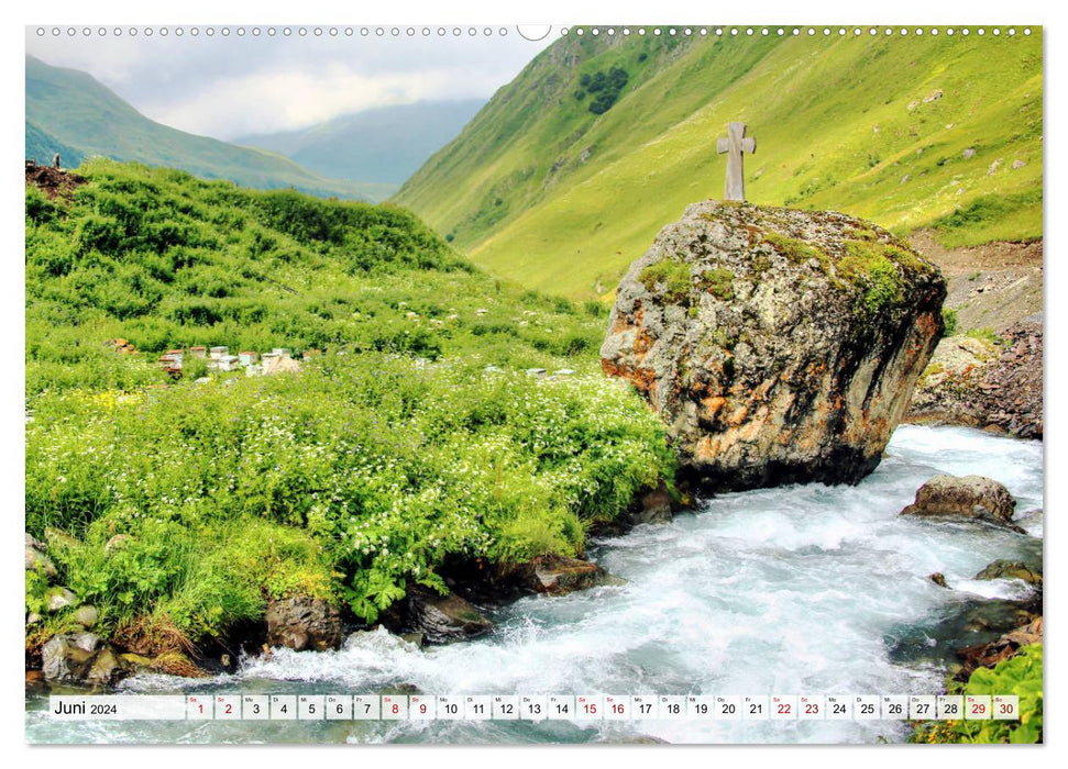 Georgien - Kirchen Klöster Kaukasus (CALVENDO Premium Wandkalender 2024)
