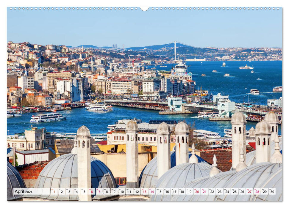 Istanbul - die Stadt zwischen zwei Welten (CALVENDO Premium Wandkalender 2024)