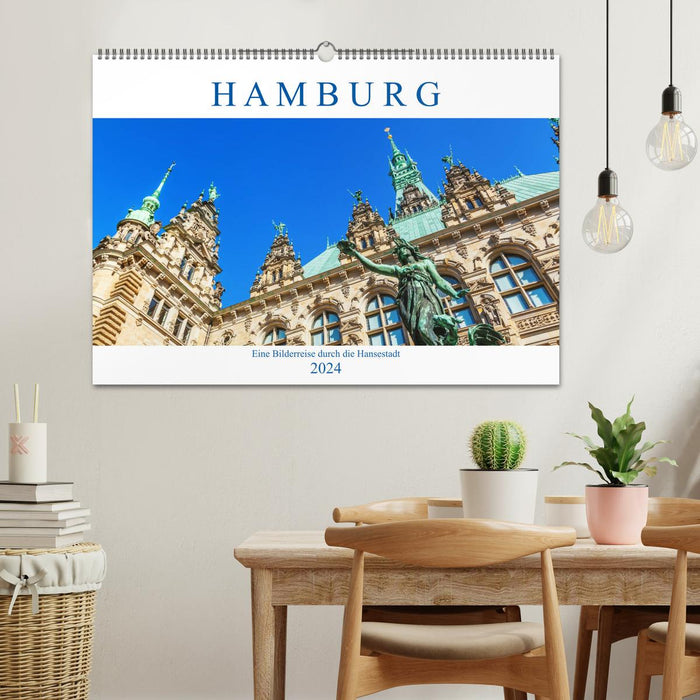 Hamburg - eine Bilderreise durch die Hansestadt (CALVENDO Wandkalender 2024)