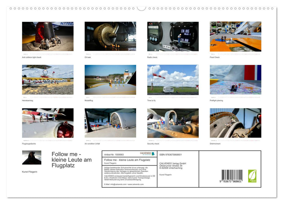 Follow me - kleine Leute am Flugplatz (CALVENDO Premium Wandkalender 2024)