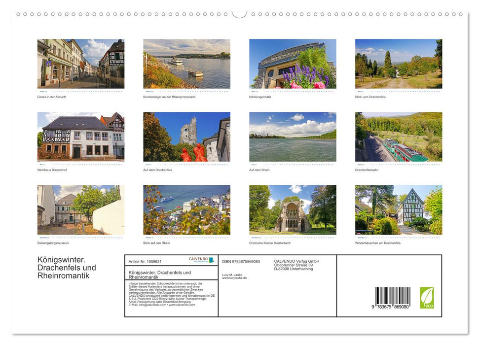 Königswinter. Drachenfels und Rheinromantik (CALVENDO Premium Wandkalender 2024)