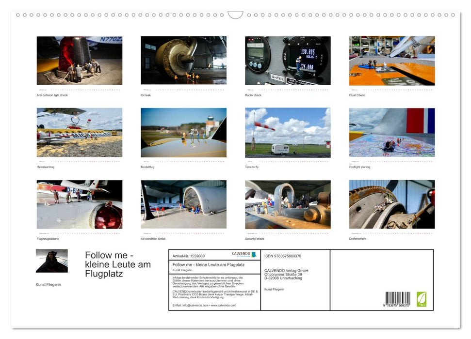 Follow me - kleine Leute am Flugplatz (CALVENDO Wandkalender 2024)