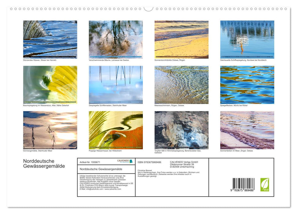Norddeutsche Gewässergemälde (CALVENDO Premium Wandkalender 2024)