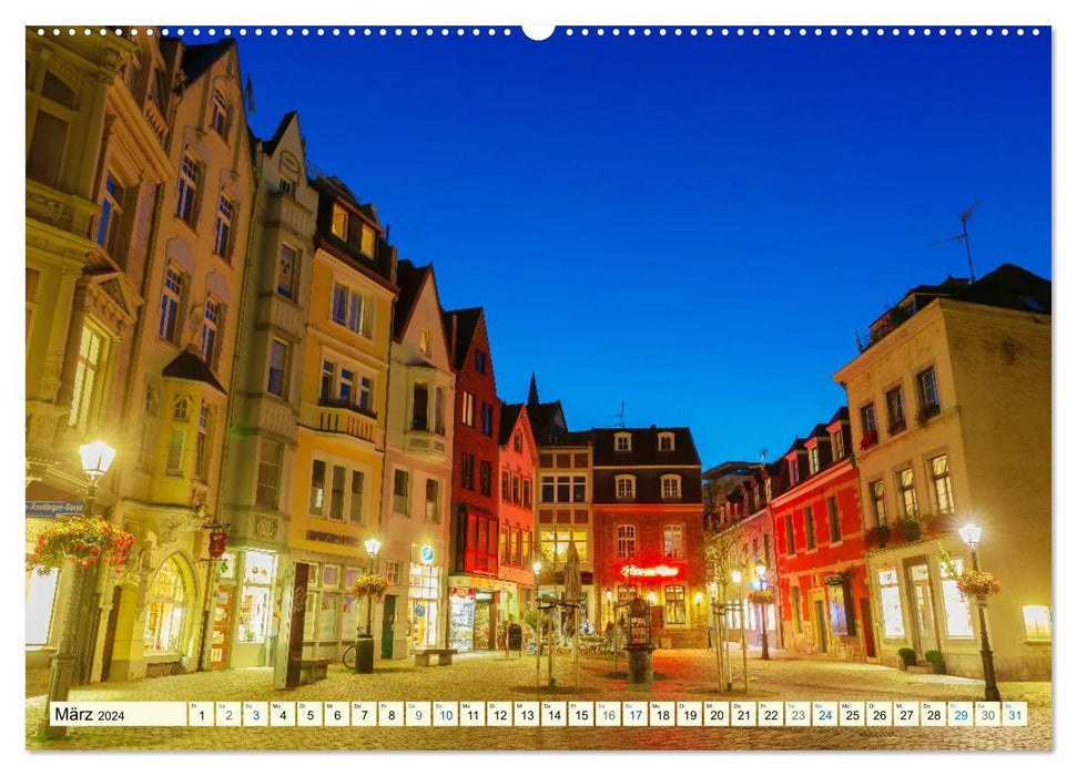 Aachen - die Kaiserstadt am Dreiländereck (CALVENDO Premium Wandkalender 2024)