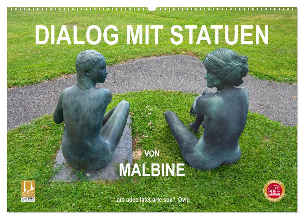Dialog mit Statuen von Malbine (CALVENDO Wandkalender 2024)