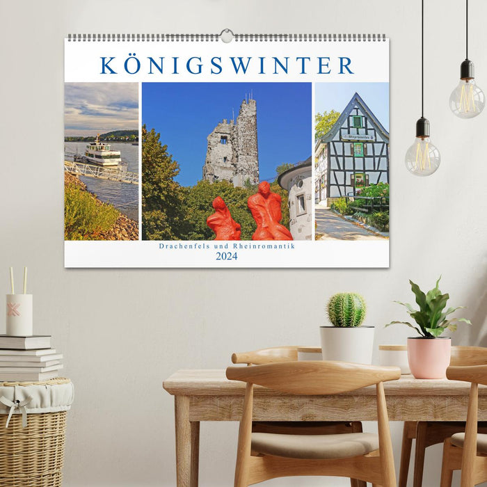 Königswinter. Drachenfels und Rheinromantik (CALVENDO Wandkalender 2024)