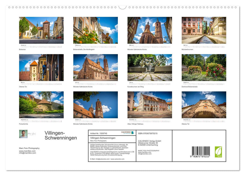 Villingen-Schwenningen - Impressionen einer Stadt (CALVENDO Premium Wandkalender 2024)