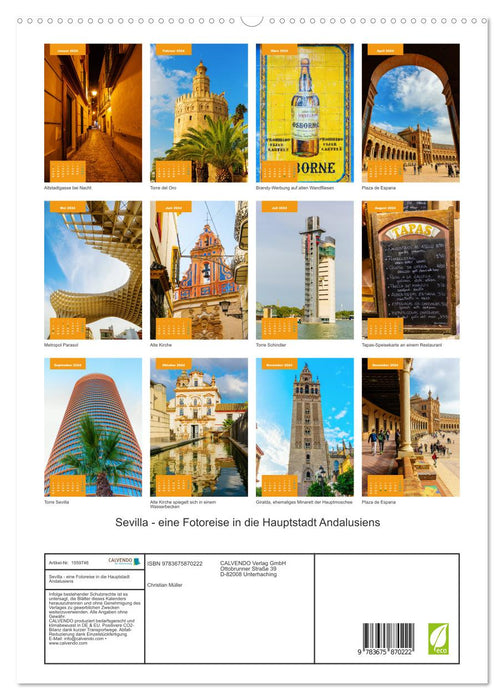 Sevilla - eine Fotoreise in die Hauptstadt Andalusiens (CALVENDO Premium Wandkalender 2024)