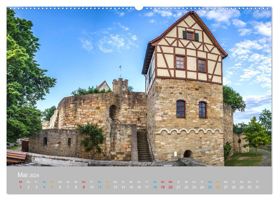 Haßberge - Burgen und Burgruinen (CALVENDO Wandkalender 2024)