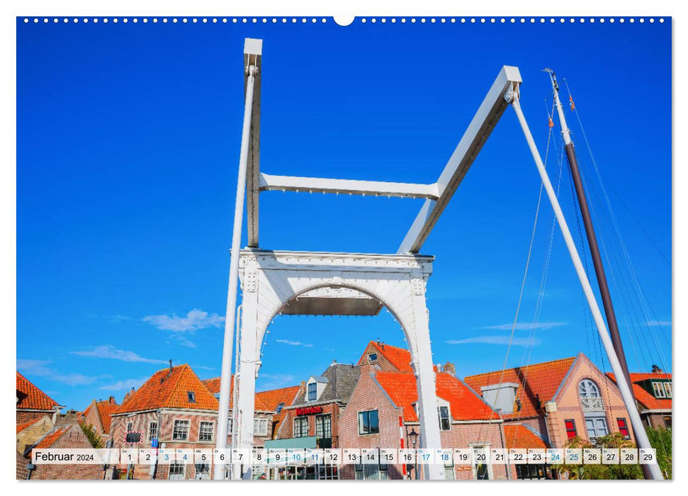 Enkhuizen - historische Hafenstadt am Ijsselmeer (CALVENDO Wandkalender 2024)