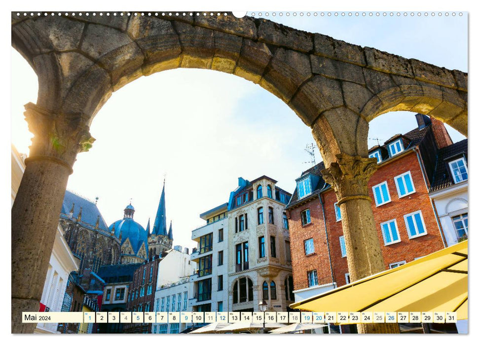 Aachen - die Kaiserstadt am Dreiländereck (CALVENDO Wandkalender 2024)