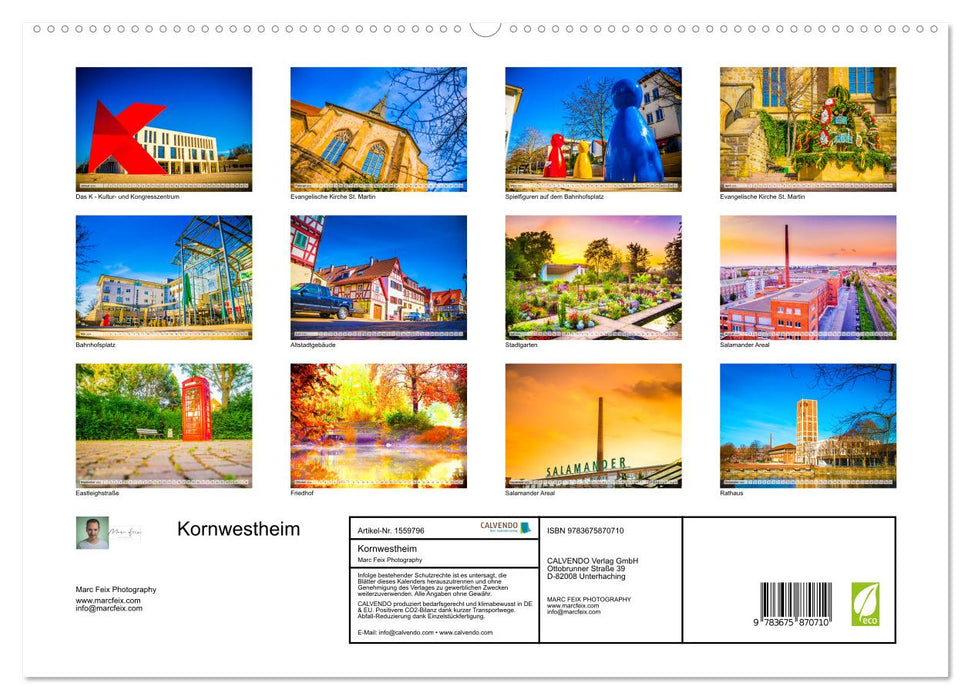 Kornwestheim - Impressionen einer Kreisstadt (CALVENDO Premium Wandkalender 2024)