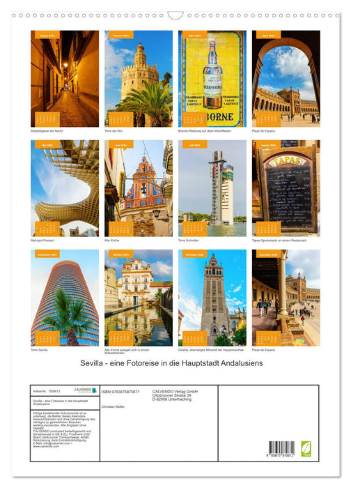 Sevilla - eine Fotoreise in die Hauptstadt Andalusiens (CALVENDO Wandkalender 2024)